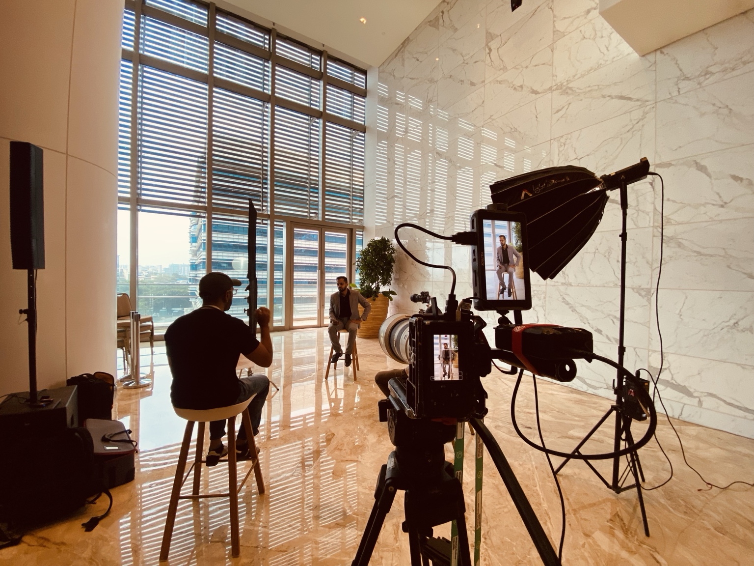 Prakhar Deep Jain filming on location in India