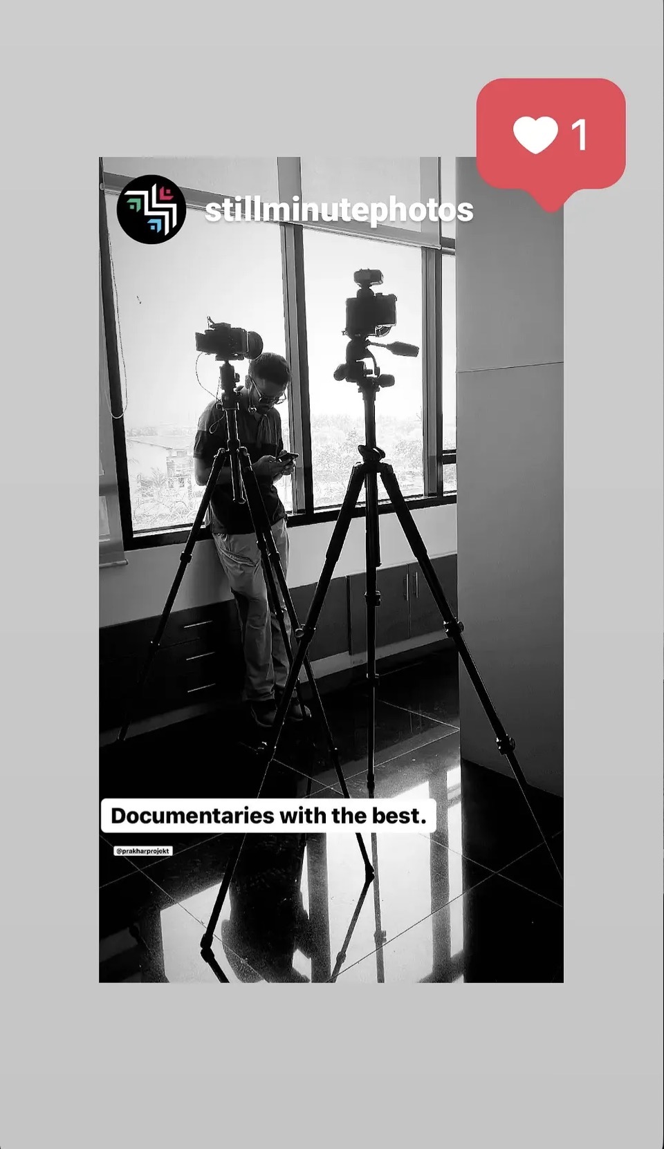Prakhar Deep Jain filming inside an industrial facility