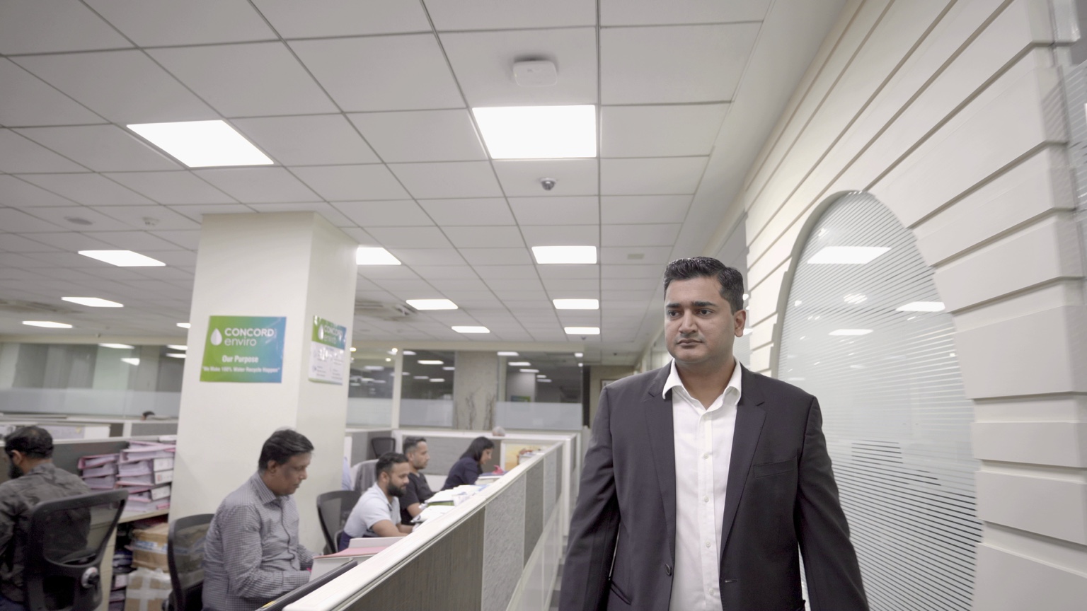 GF Piping Systems worker inside the manufacturing facility